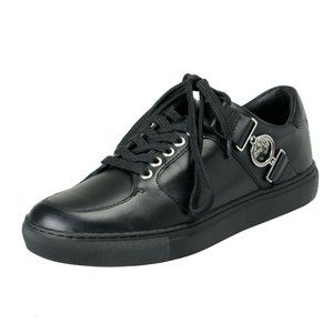 Versace Collection Men's Black Leather Sneakers